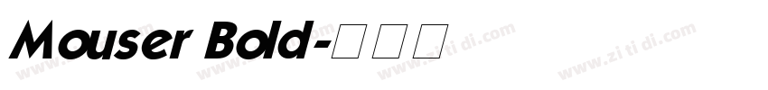 Mouser Bold字体转换